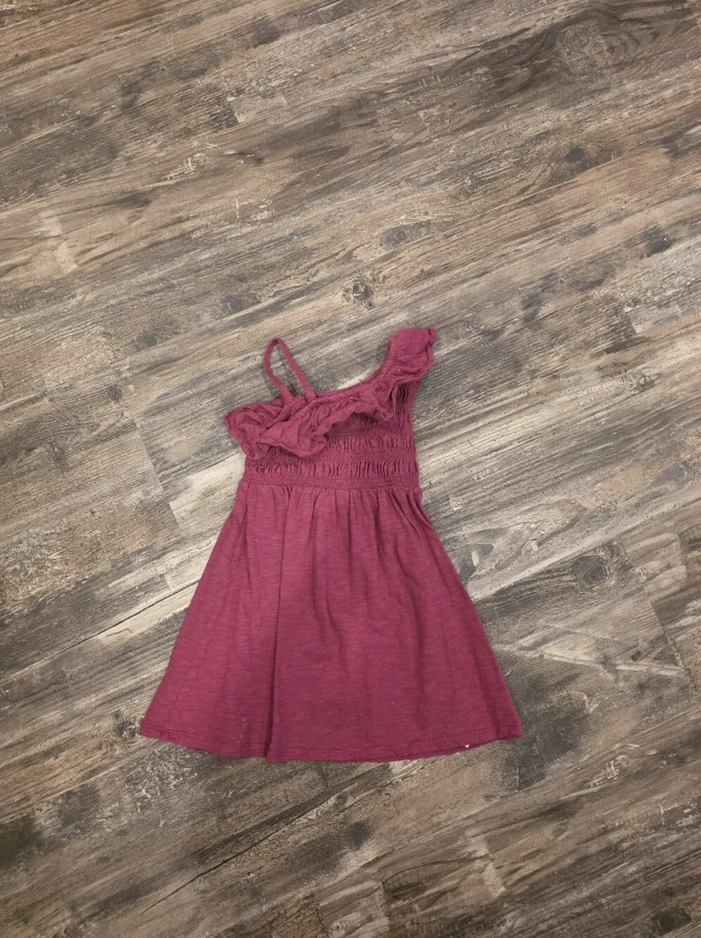 Old Navy Girls' Magenta Ruffle One-Shoulder Dress
